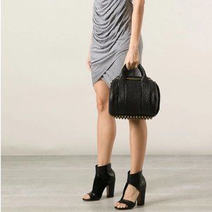 Alexander Wang Rockie Leather Handbag with Rose Gold Studs